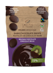 Galerie au Chocolat   FT Organic 72% Dark ChocDrops 6 x 200g