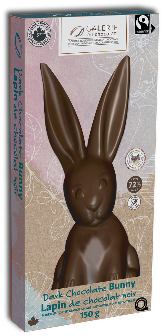 Galerie au Chocolat   East-FT Solid Dark Choc Bunny 6 x 150g