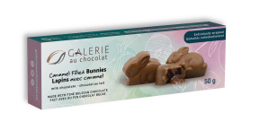 Galerie au Chocolat   East-Art Mini Bunnies W-Caramel 12 x 5pc