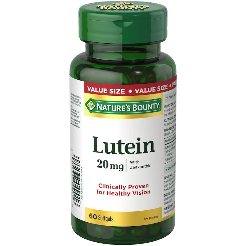 NATURE'S BOUNTY LUTEIN 20MG VALUE PAK SFTGL 60 GEL