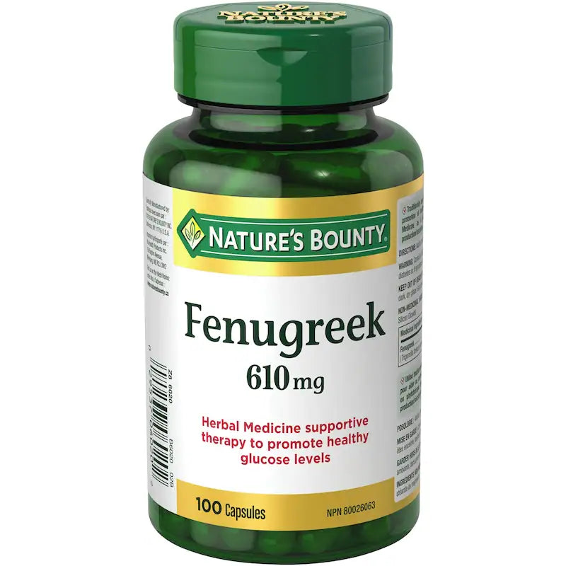 NATURE'S BOUNTY FENUGREEK CAPS 610MG 100 CAPSULE