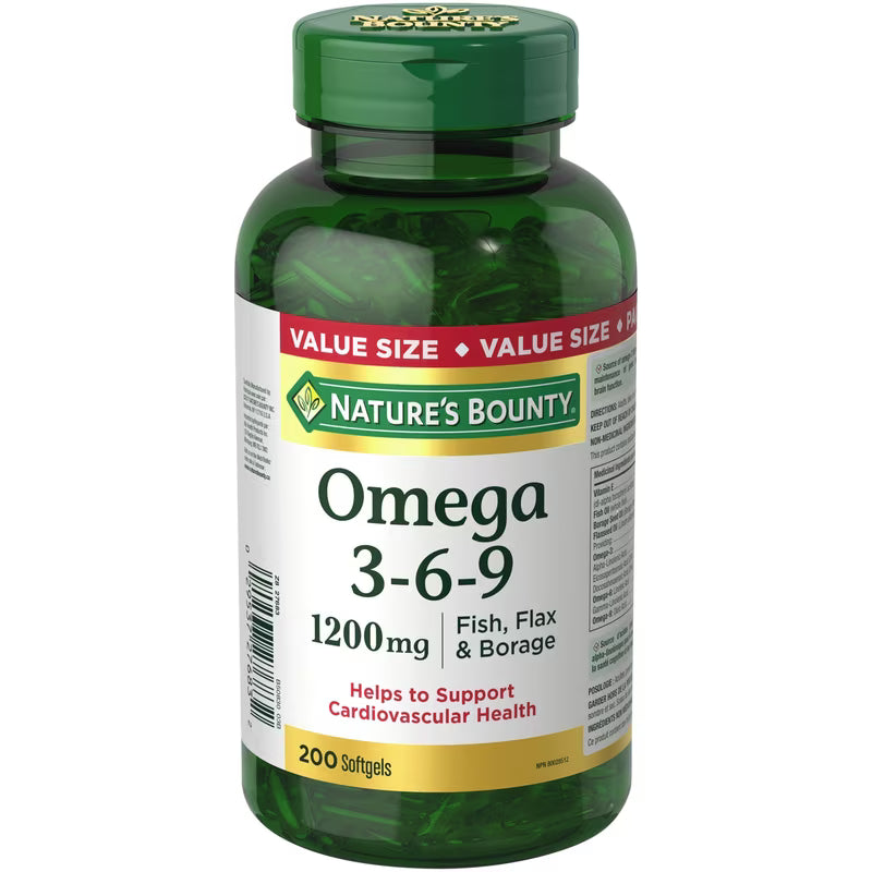 NATURE'S BOUNTY OMEGA 3-6-9 1200MG 200 CAPSULE