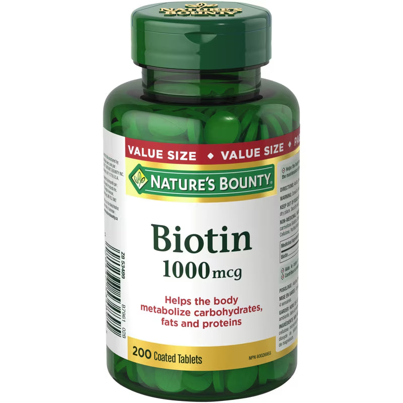 NATURE'S BOUNTY BIOTIN 1000MCG TB 200 TABLET