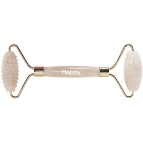 Happy Natural Products   Duo Texture Roller - Rose Quartz 1pk