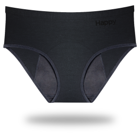 Happy Natural Products   Black - Kanta Midrise (M) 1un