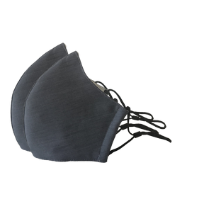 Happy Natural Products   3 Layer Mask with Filter - Charcoal 2pk