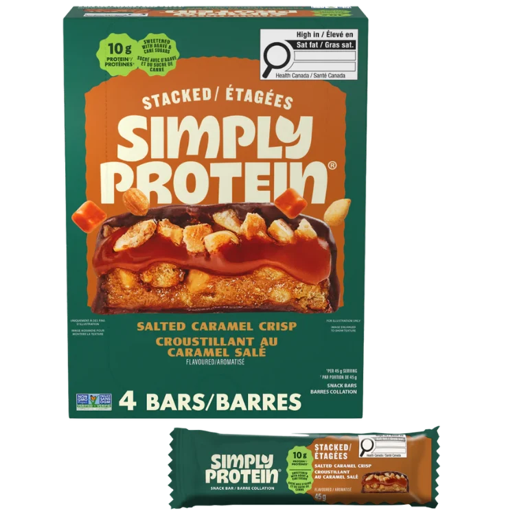 SimplyProtein - Stacked Bar Salted Caramel Crisp - ( 4 X 45g )