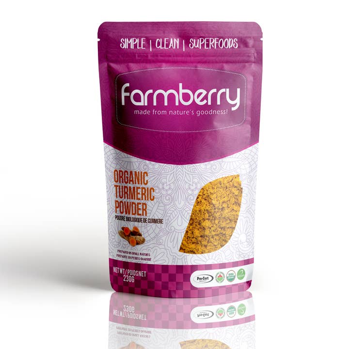 Farmberry Farmberry Organic Powder Flavour: Turmeric
Container Size: 454 g Each