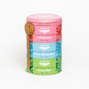 JusTea   Loose Leaf Holiday Tea Trio Tin  97g
