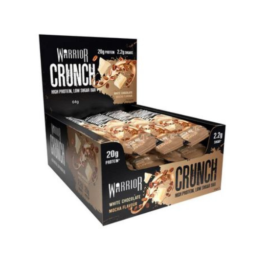 WARRIOR CRUNCH BAR 64g - 12/box WHITE CHOCOLATE MOCHA