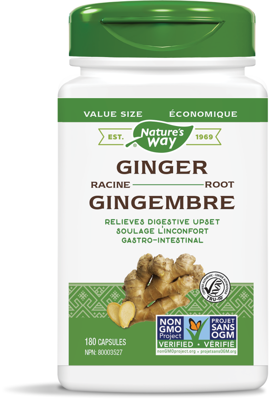 Nature's Way - Ginger Root - 180 veg Caps