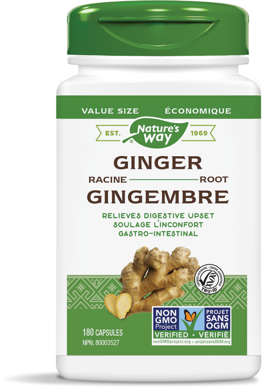 Nature's Way - Ginger Root - 180 veg Caps
