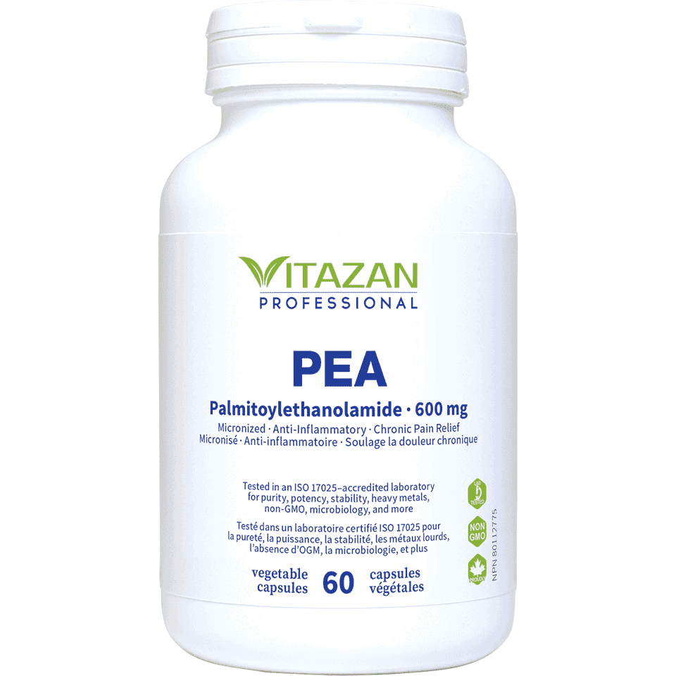 Vitazan PEA (Palmitoylethanolamide · 600 mg · Anti-Inflammatory · Chronic Pain Relief) 60 capsules