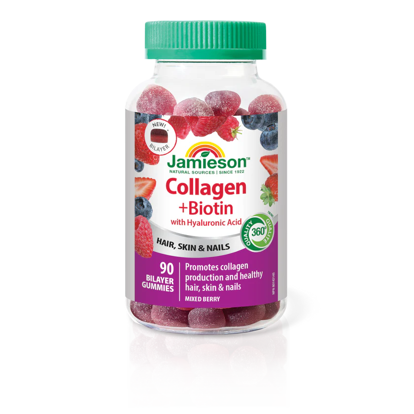Jamieson JMS Collagen + Biotin with Hyaluronic Acid Bilayer Gummy - Mixed Berry 90Gummy