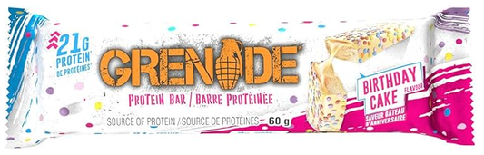 Grenade - PROTEIN BAR - Birthday Cake  60g *short dated Dec 30th 2025*
