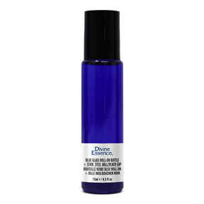 Divine Essence   Bl. Glass Roll-on Bottle 15ml + SS 15ml