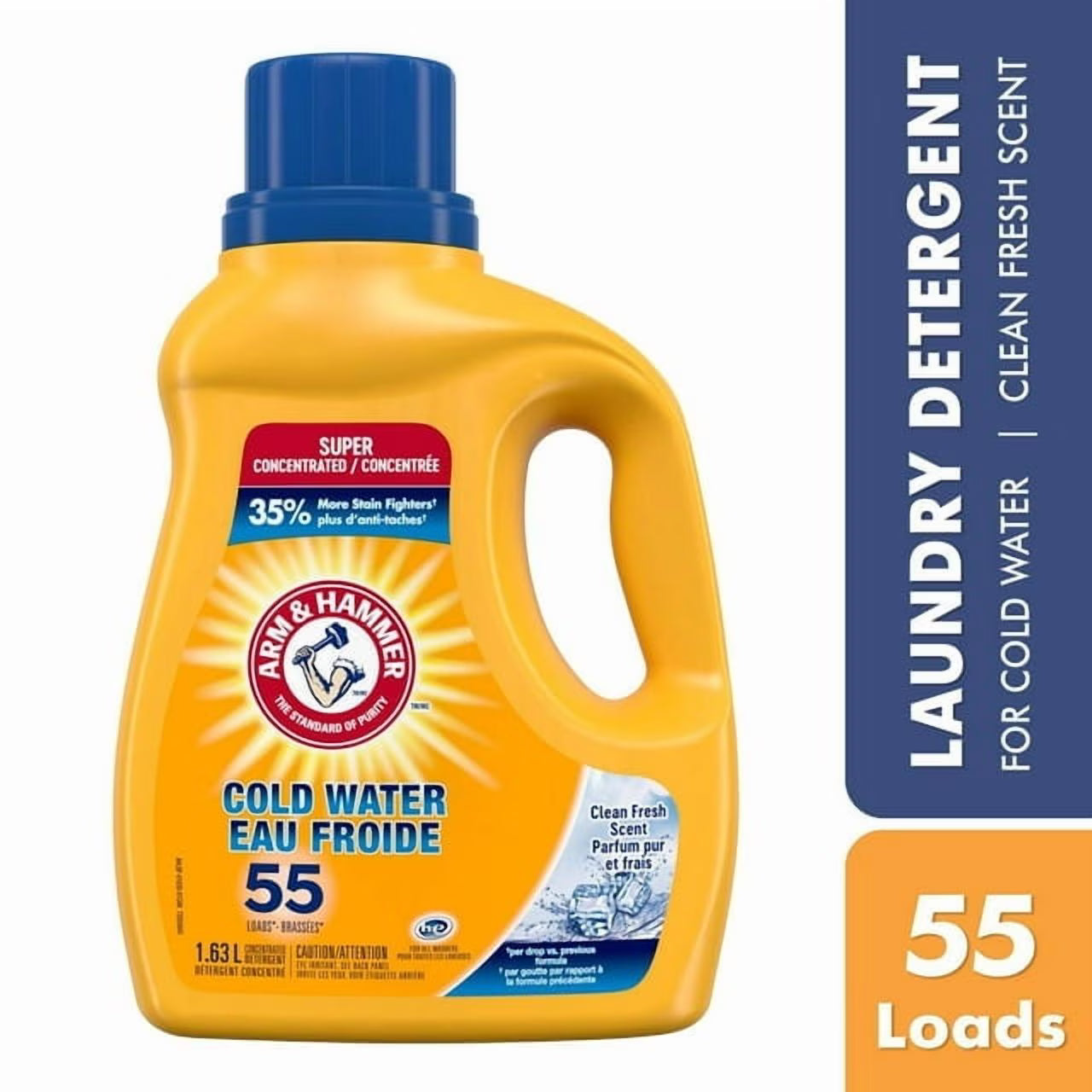 A&H DETERG LAUNDR LIQ CLD WTR CLN&FR 55 LOAD 1.63L LIQUID