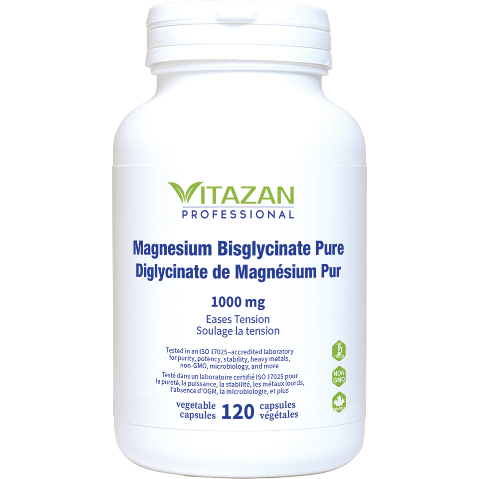 Vitazan Magnesium Bisglycinate Pure (130 mg · From Pure, Fully Reacted Magnesium Bisglycinate) 120 capsules