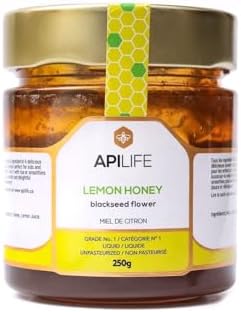 Apilife API Health Blackseed Honey Lemon and Black Seed Honey 250 g