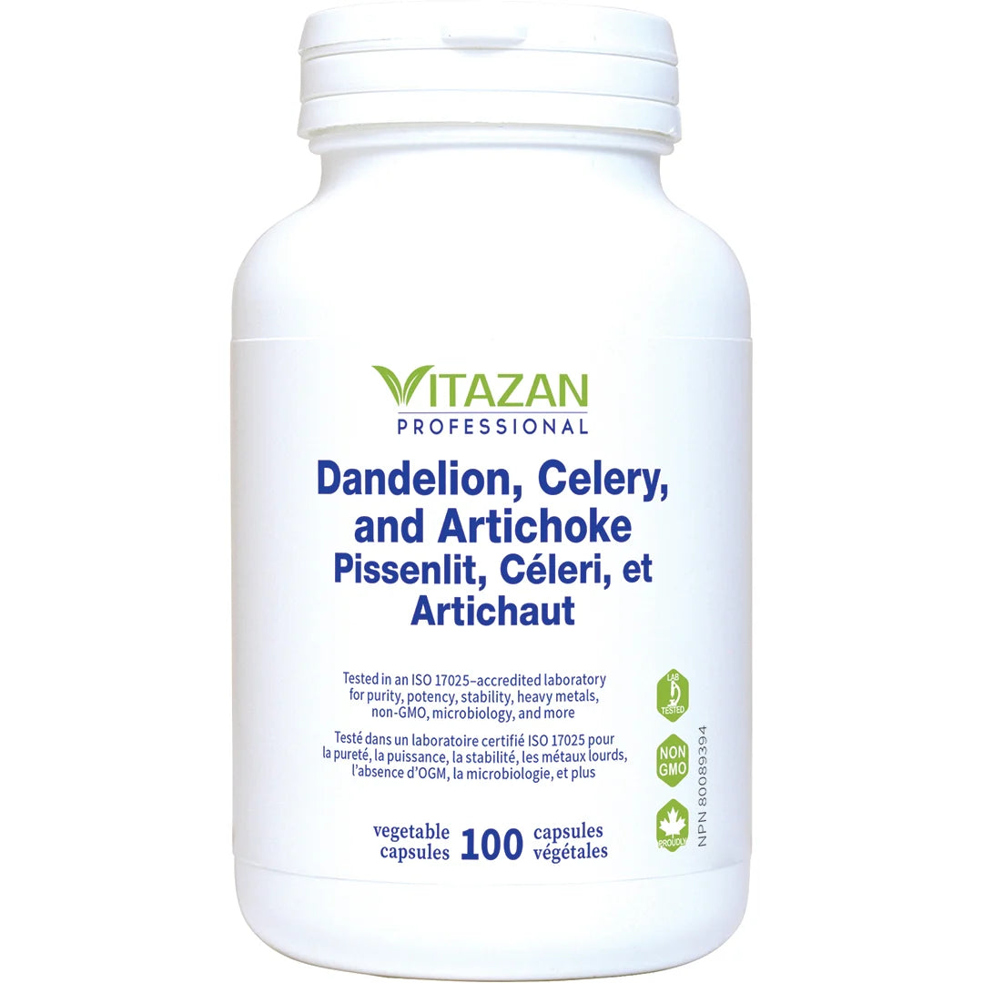 Vitazan Dandelion, Celery, and Artichoke 100 capsules