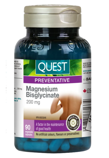 QUEST Magnesium Bisglycinate 200mg 90's