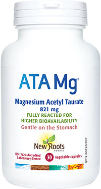 NEW ROOTS ATA Mg® Magnesium Acetyl Taurate 821 mg 30 capsules