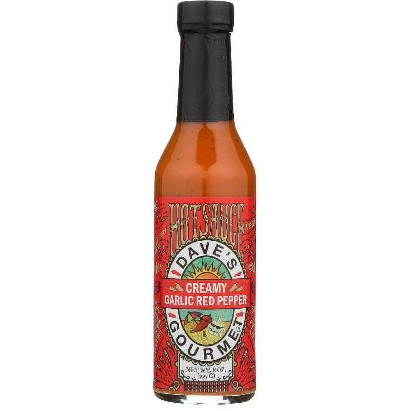 Dave's Gourmet Hot Sauce Creamy Garlic Red Pepper Hot Sauce227G Short-Dated