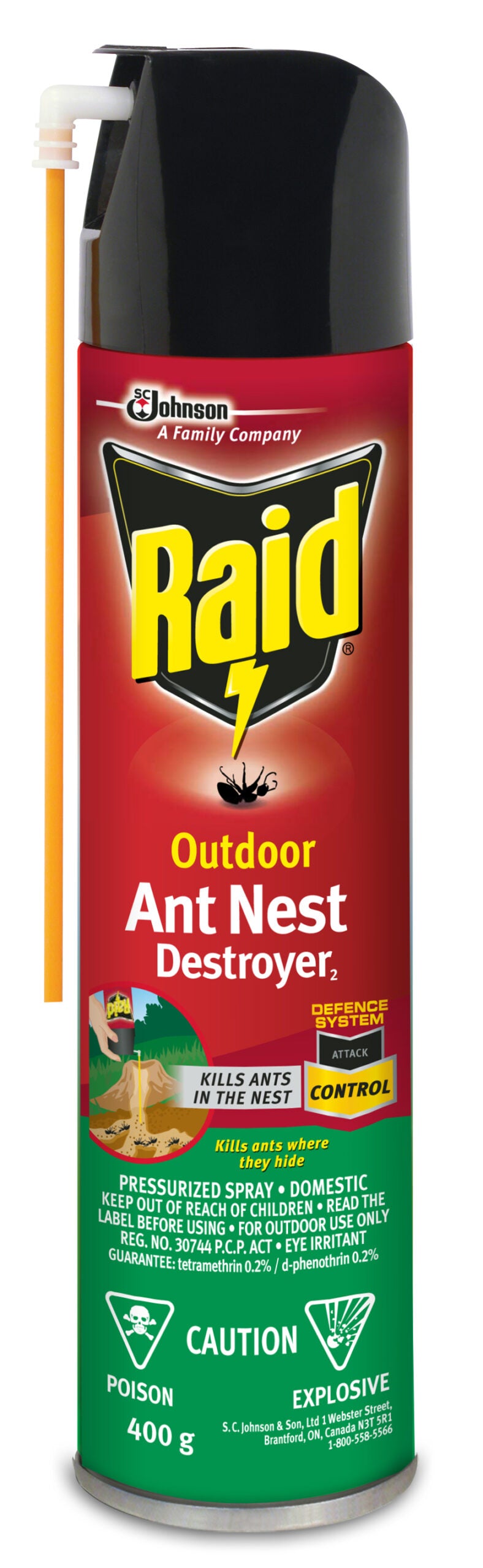 RAID ANT NEST DESTROYER EXTERIOR 400G AEROSOL pack of 12