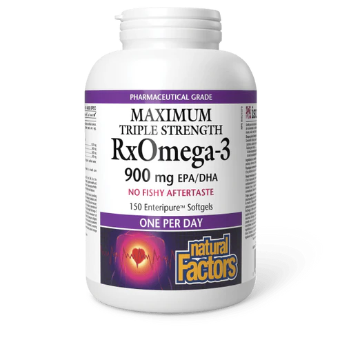 Natural Factors   RxOmega-3 Maximum Triple Strength 900 mg   150 ce sglsce sgls