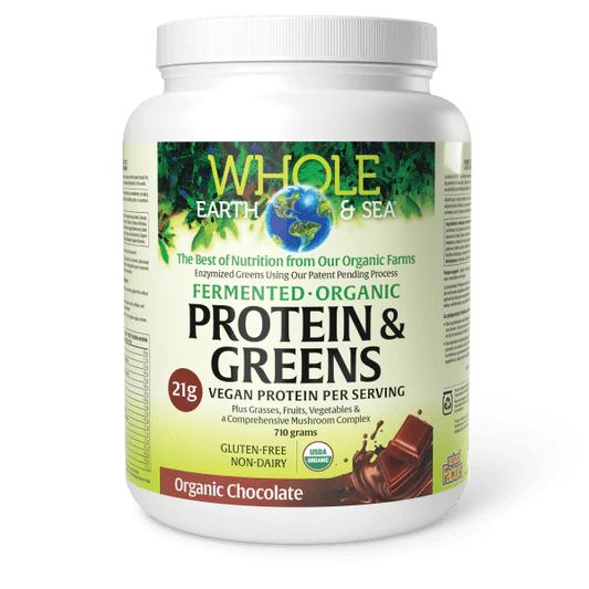 Natural Factors   Fermented Organic Protein & Greens, Organic Chocolate   710 gpwd