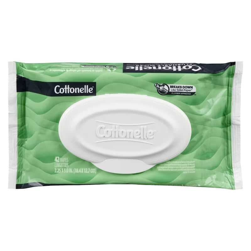 COTTONELLE GENTLE PLUS WET WIPE FLSH ALOE&VIT E 42