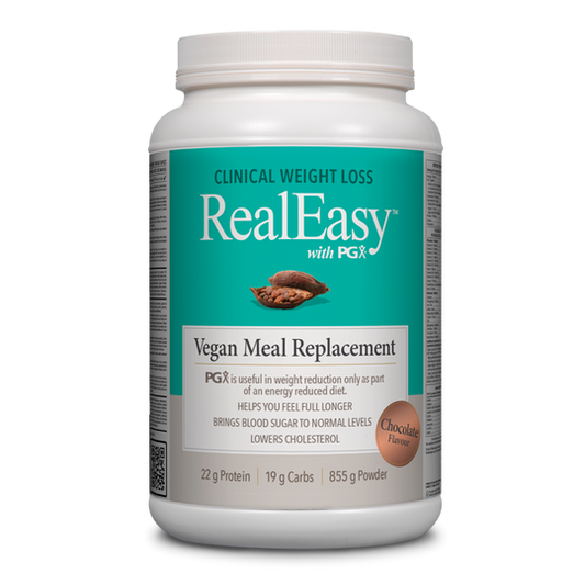 Natural Factors   RealEasy with PGX Vegan Meal Replacement, Chocolate   855gpwd