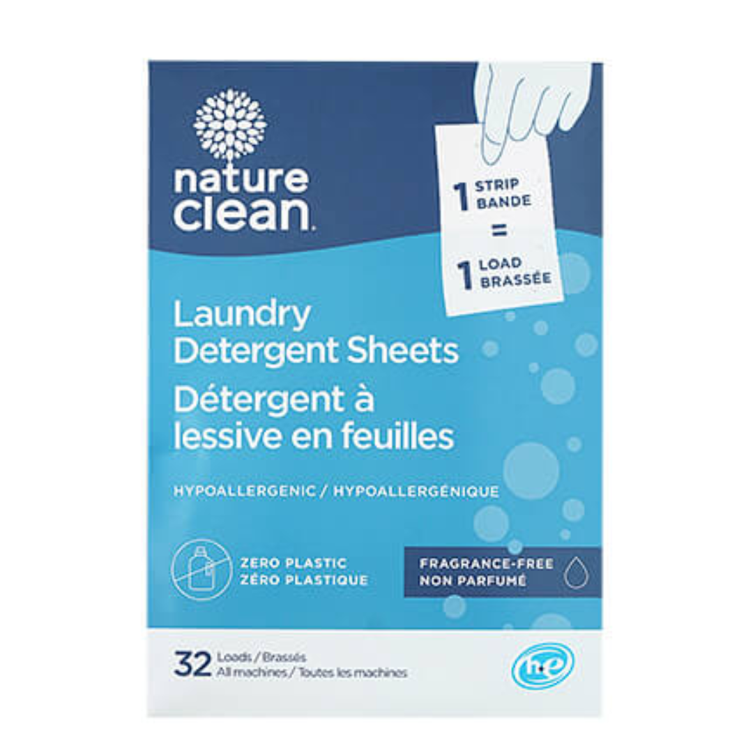 Nature Clean   Laundry Sheets   Laundry Strip Unscented32CT