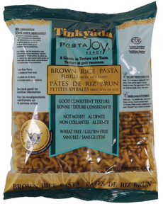 TINKYADA RICE PASTAS -  Fusilli, Brown Rice (gluten free)    454g