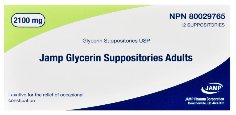 ADULT GLYCERIN SUPPOSITORIES 2100MG 12 JAMP