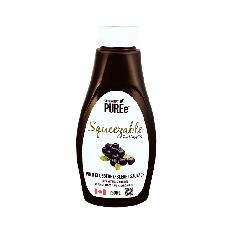 SUPERFRUIT PUREe Wild Blueberry Fruit Toppings 250 ml Squeeze bottle