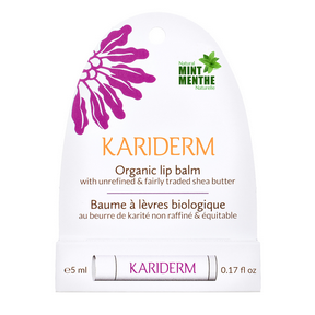 Kariderm   Organic Lip Balm Mint 5ml