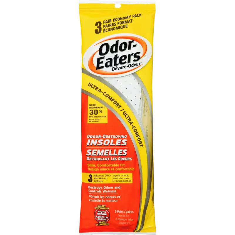 ODOR EATERS INSOLES ULTRA COMFORT 3 PAIRS