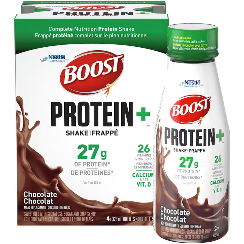 BOOST PROTEIN+ SHAKE CHOCOLATE BOTTLE 4X325ML LIQUID pack of 3