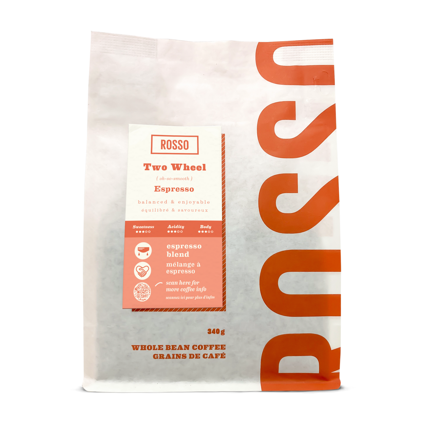 Rosso   Two Wheel - Whole Bean Coffee 340g