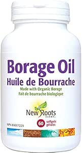 NEW ROOTS Borage Oil Made with Organic Borage 60 softgels