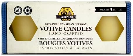 Dutchman's Gold Inc. Beeswax Candles, Votive 3pk