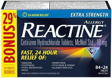 REACTINE XST TB 10MG BONUS 84+24 TABLET