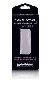Giovanni Cosmetics   Elegant Silver Satin Pillowcase 1un
