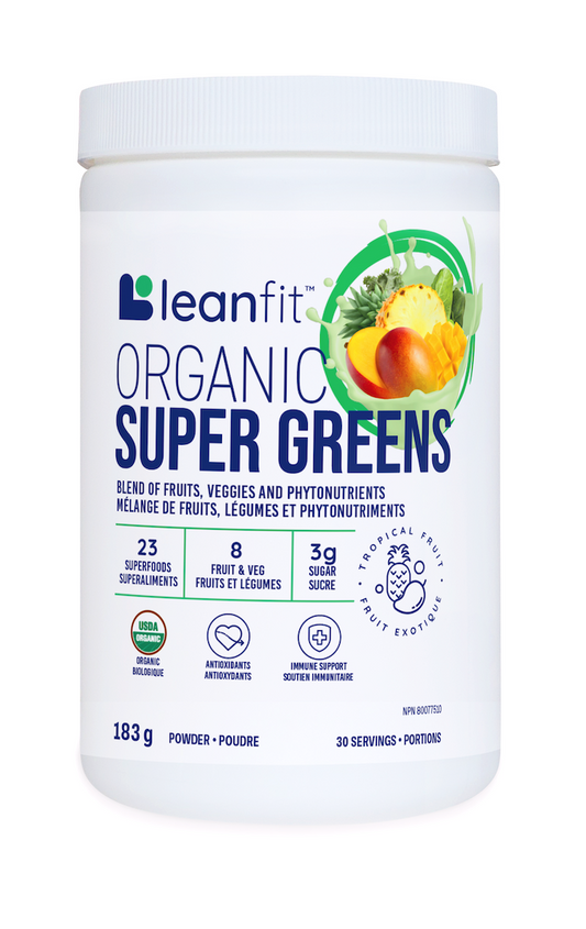 LeanFit   Organic Super Greens - Trop Mango 178g