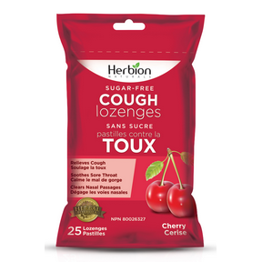 Herbion   Sugar Free Cherry Cough Loz Pouches  25lz