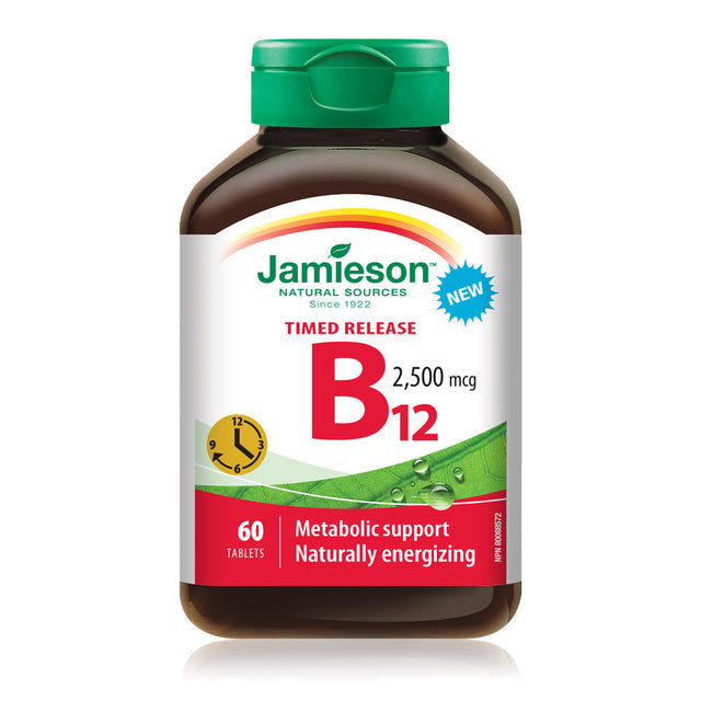 Jamieson JMS Vit B12 2500mcg Timed Release 60 tabs 60