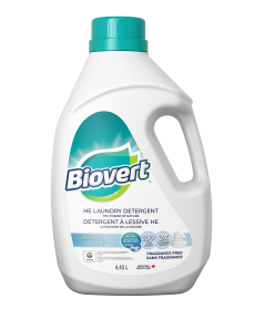 BIOVERT -  Laundry Liquid, 2X Concentrated, Fragrance Free, HE    4.43L