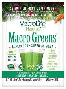MacroLife Naturals   Macro Greens - 12 CT Packet Box 12 x 9g