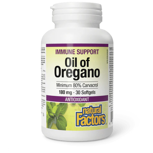 Natural Factors   Oil of Oregano 180 mg   30 sglssgls